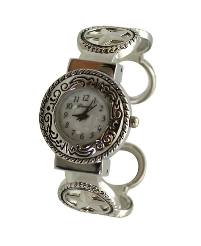 Olivia Pratt Silver Circles Shape Bangle Women Watch
