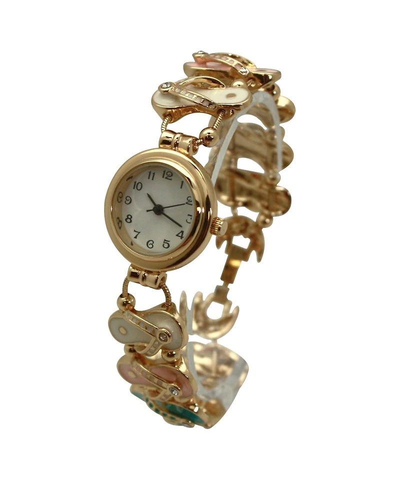 Olivia Pratt Gold Flip Flops Theme Women Watch