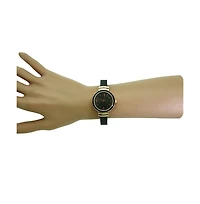 Black Rose Gold Olivia Pratt Every Day Textured Metal Bangle Watch
