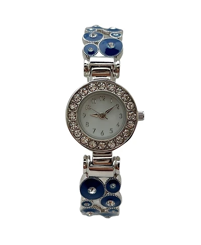 Olivia Pratt Silver Colorful Round Shapes Band Bangle Women Watch