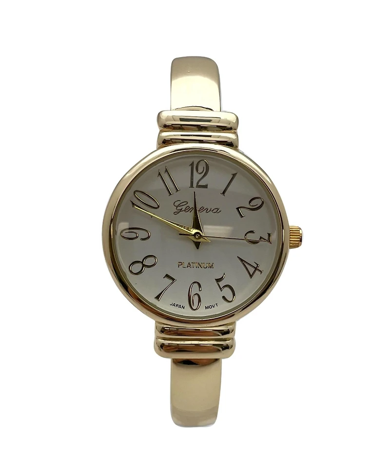 Olivia Pratt Metallic Everyday Minimalist Bangle Women Watch, Gold
