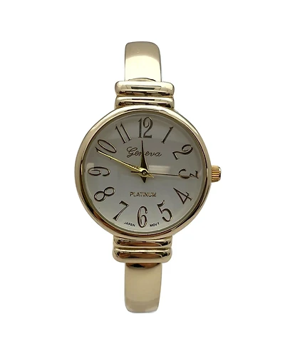 Olivia Pratt Metallic Everyday Minimalist Bangle Women Watch, Gold