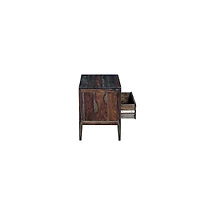 Porter Designs Fall River Solid Sheesham Wood Nightstand, Gray