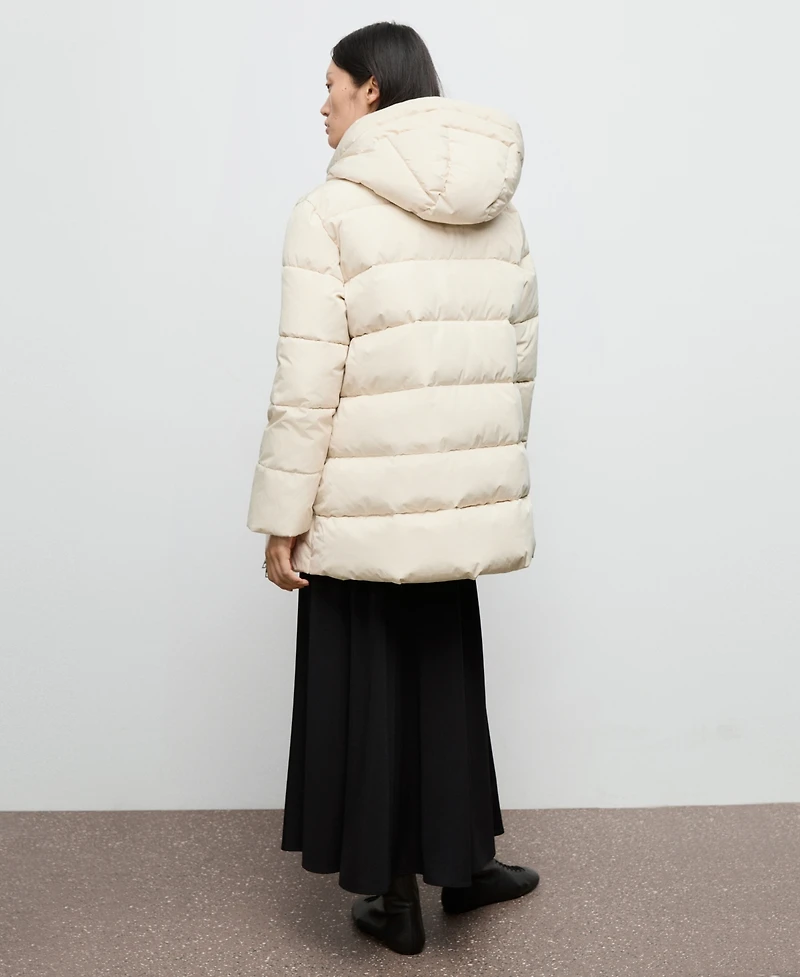 Mango Women's Hood Quilted Coat