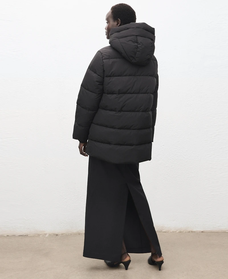 Mango Women's Hood Quilted Coat