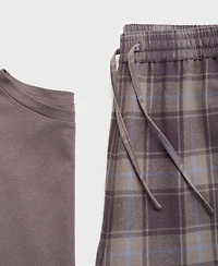 Mango Women's Two-Piece Flannel Check Pajamas