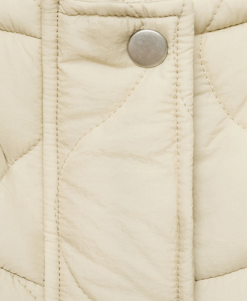 Mango Women's Oversize Quilted Down Anorak Coat