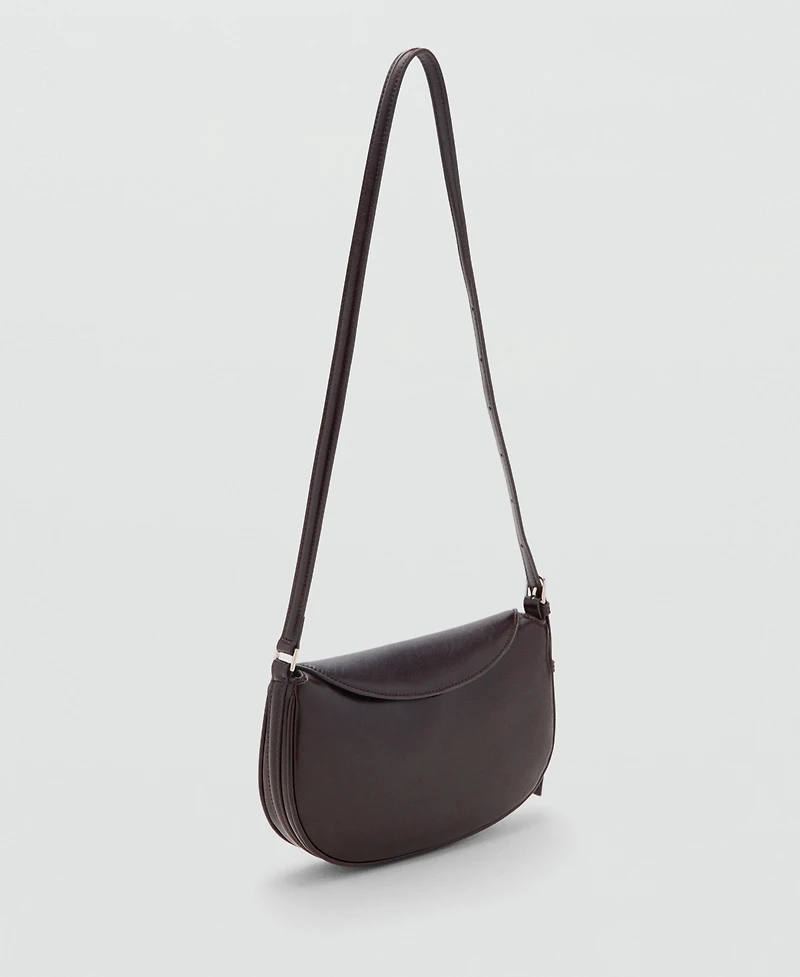 Mango Women's Pebbled Effect Oval Crossbody Bag
