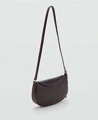 Mango Women's Pebbled Effect Oval Crossbody Bag