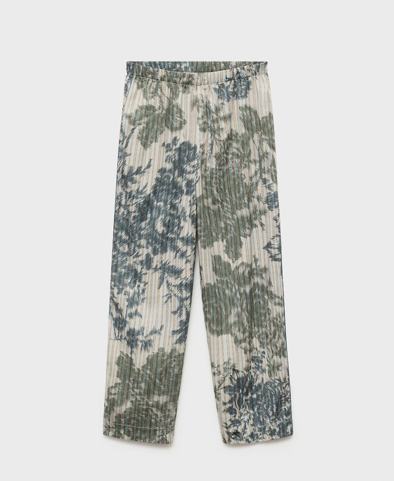 Mango Women's Blurred Print Pajama Bottoms