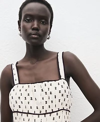 Mango Women's Plumeti Midi Dress