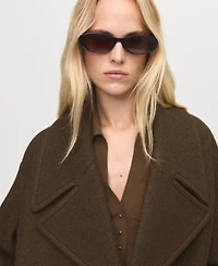 Mango Women's Maxi Lapels Oversized Wool Coat