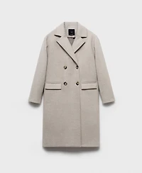 Mango Women's Double-Breasted Midi Coat
