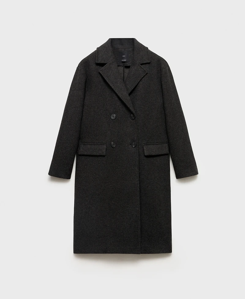 Mango Women's Double-Breasted Midi Coat
