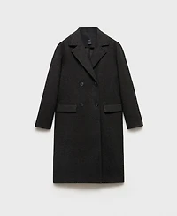 Mango Women's Double-Breasted Midi Coat