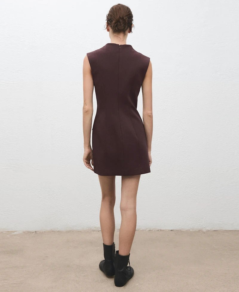 Mango Women's Patch Pockets Short Dress