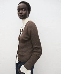 Mango Women's Ribbed Knitted Cardigan