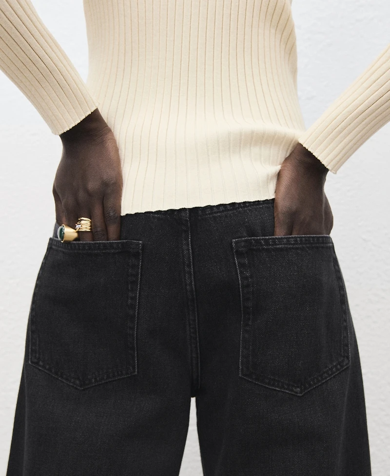 Mango Women's Mid-Rise Balloon Jeans