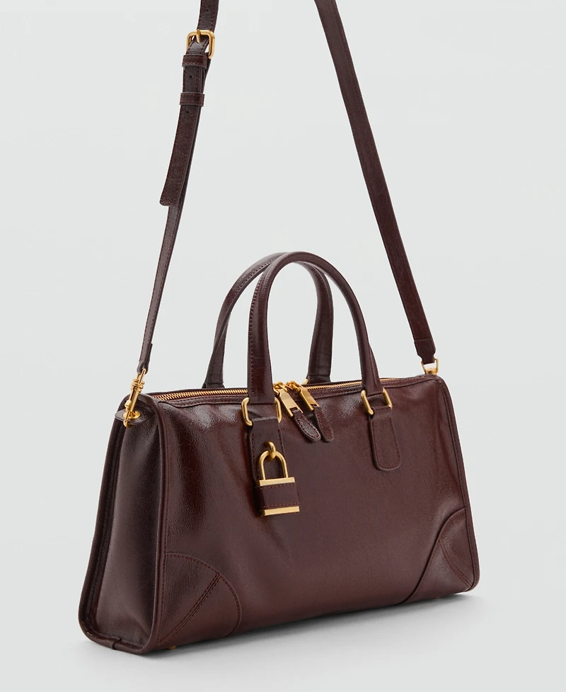 Mango Women's Rectangular Handles Handbag