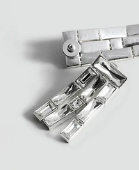 Mango Women's Crystal Strips Dangling Earrings