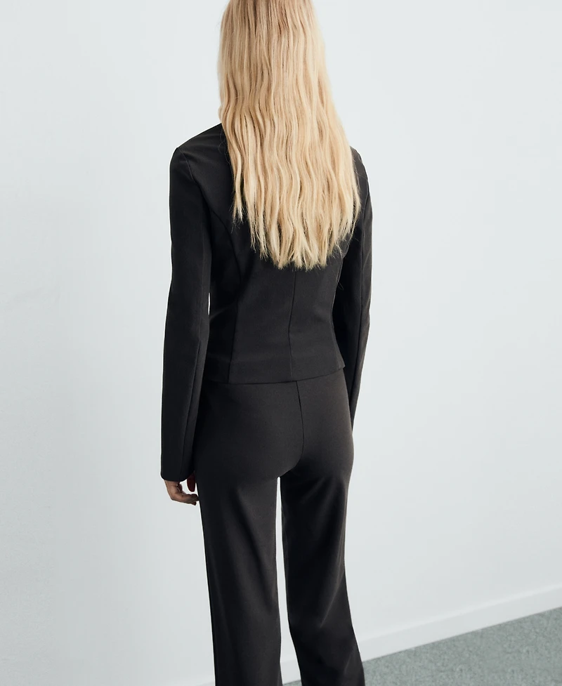 Mango Women's Tailored Cropped Blazer