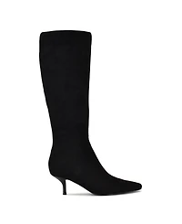 Nine West Women's Havier Wide Calf Kitten Heel Dress Boots