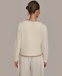 Donna Karan Weekend Women's Long Sleeve Crew Neck Jacket