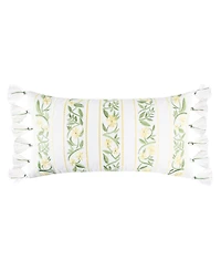 Levtex Daffodil Embroidered Decorative Pillow, 12" x 24"