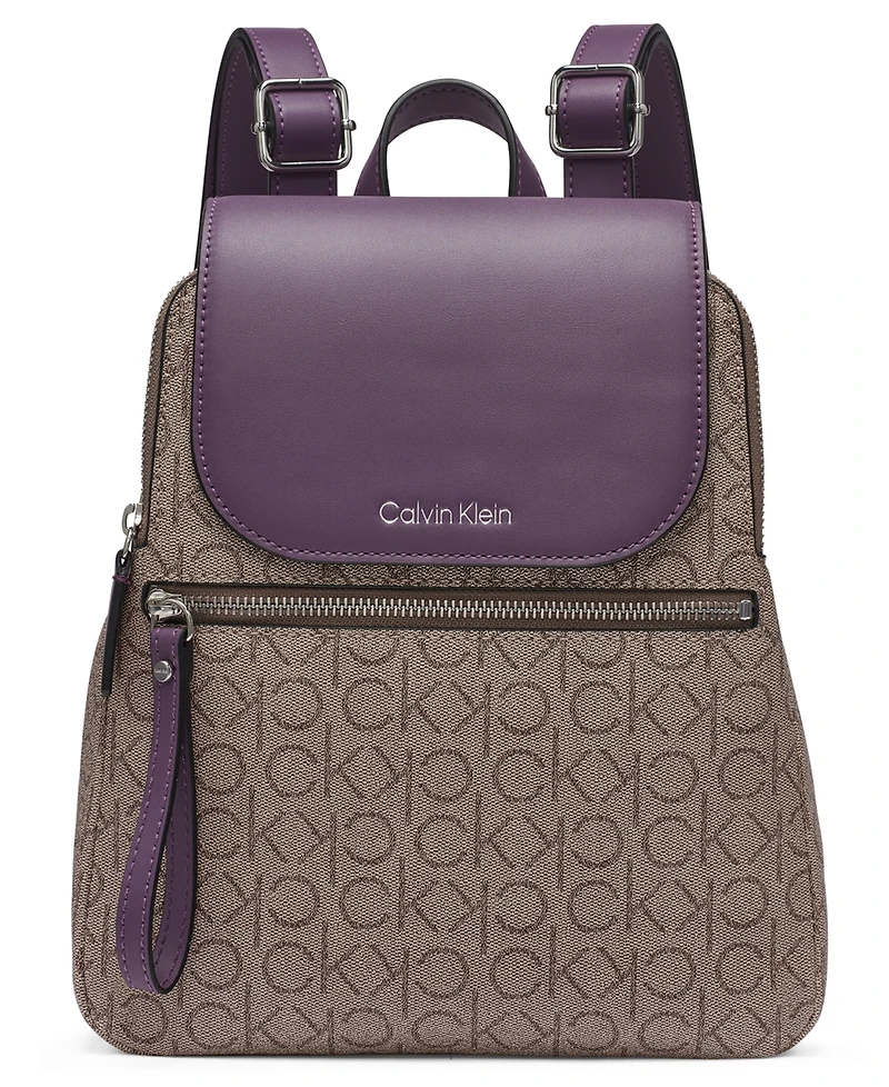 Calvin Klein Garnet Signature Triple Compartment Backpack