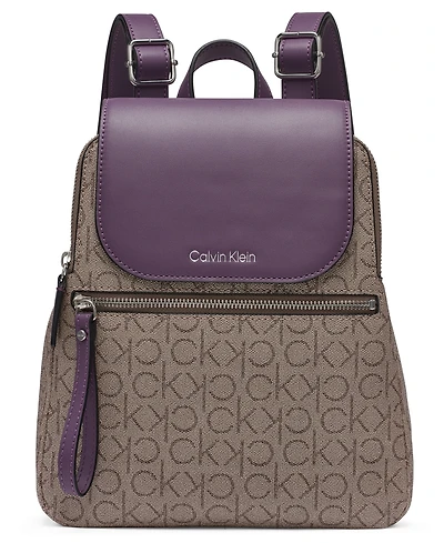Calvin Klein Garnet Signature Triple Compartment Backpack