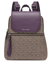 Calvin Klein Garnet Signature Triple Compartment Backpack