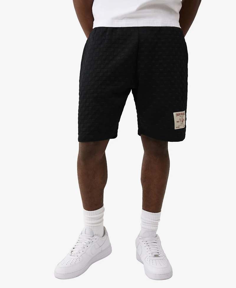 True Religion Men's Checkered Quilted Shorts