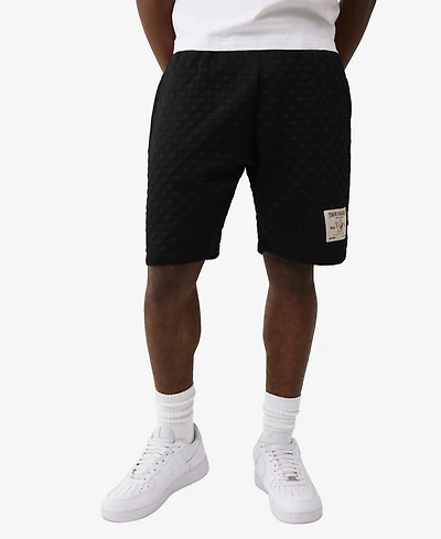 True Religion Men's Checkered Quilted Shorts