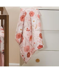 Bedtime Originals Flower Power Floral/Strawberry Soft/Cozy Fleece Baby Blanket