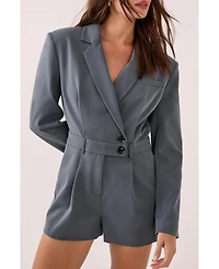 Nasty Gal Women's Tailored Button Detail Romper