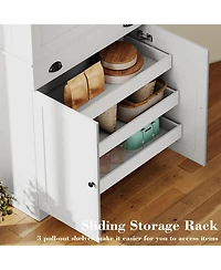 Kitchen Pantry Storage Cabinet 72.8" H