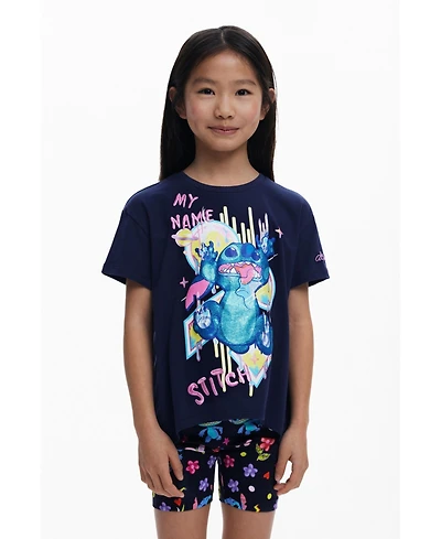 Desigual Girls Girls's Stitch V-neck T-shirt