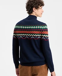 Club Room Men's Nordic Fair Isle Quarter-Zip Sweater, Macy's Exclusive