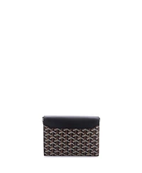 Pre-Owned Goyard Chypre Wallet on Strap Coated Canvas with Leather