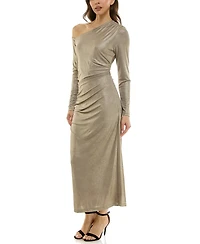 Taylor Women's Off-The-Shoulder Fit and Flare Maxi Dress