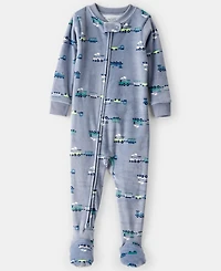 Carter's Baby Boys Train Printed Footed Long-Sleeve Bodysuit