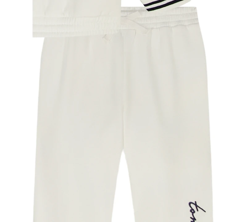Tommy Hilfiger Girls Toddler 2T-4T 2-Piece Oversized Hoodie and Graphic Joggers Set