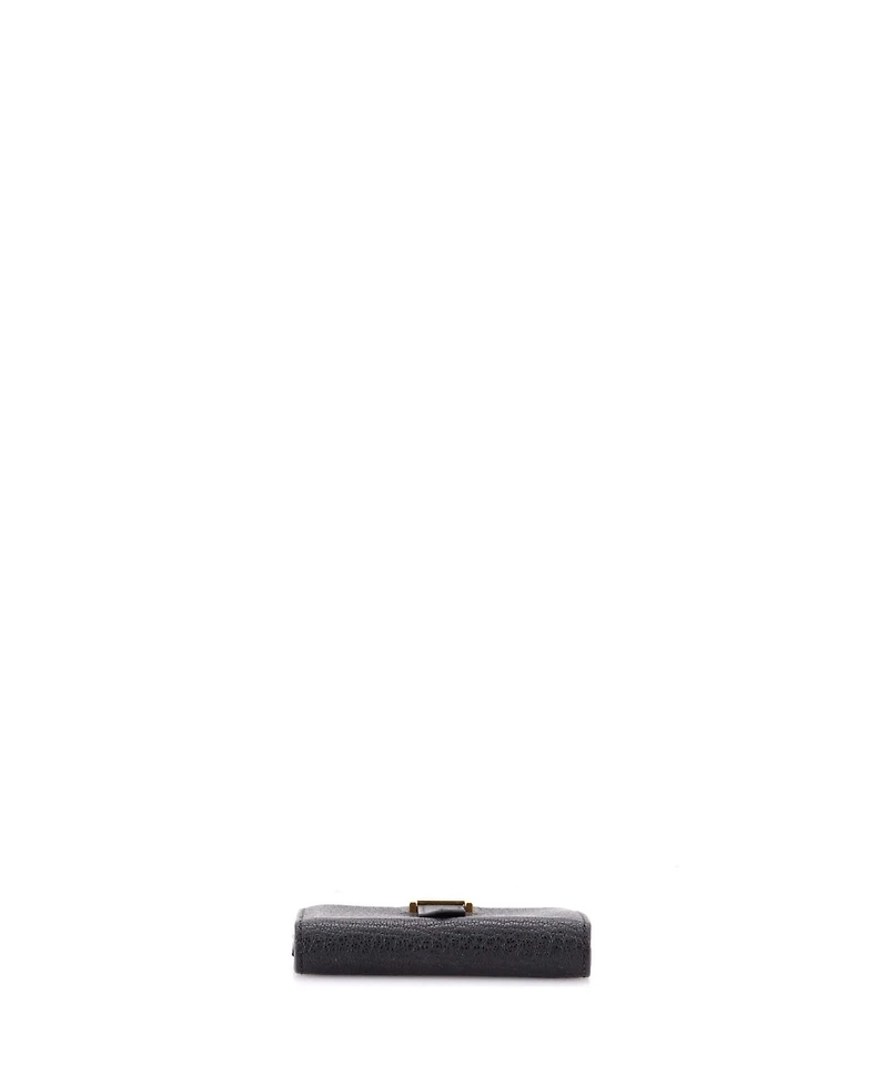 Pre-Owned HERMA‰S Compact Bearn Coin Wallet Chevre Mysore