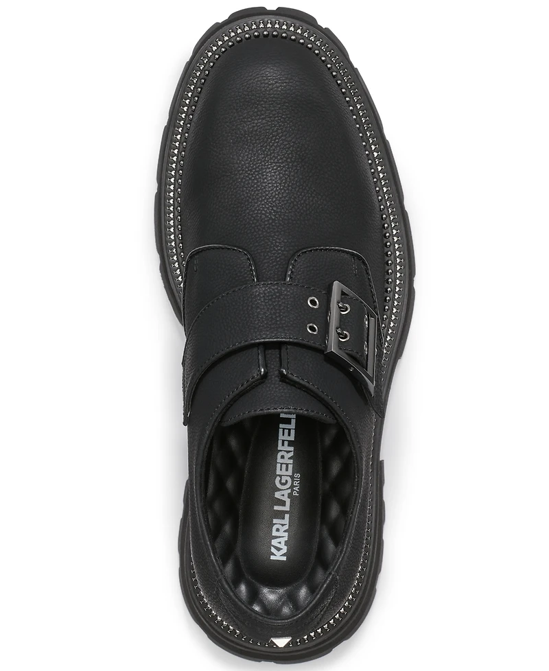 Karl Lagerfeld Paris Men's Pebble Monk Strap Dress Shoes