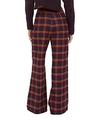 Lily and Lionel London Women's Damson High Waisted Tartan Print Trouser