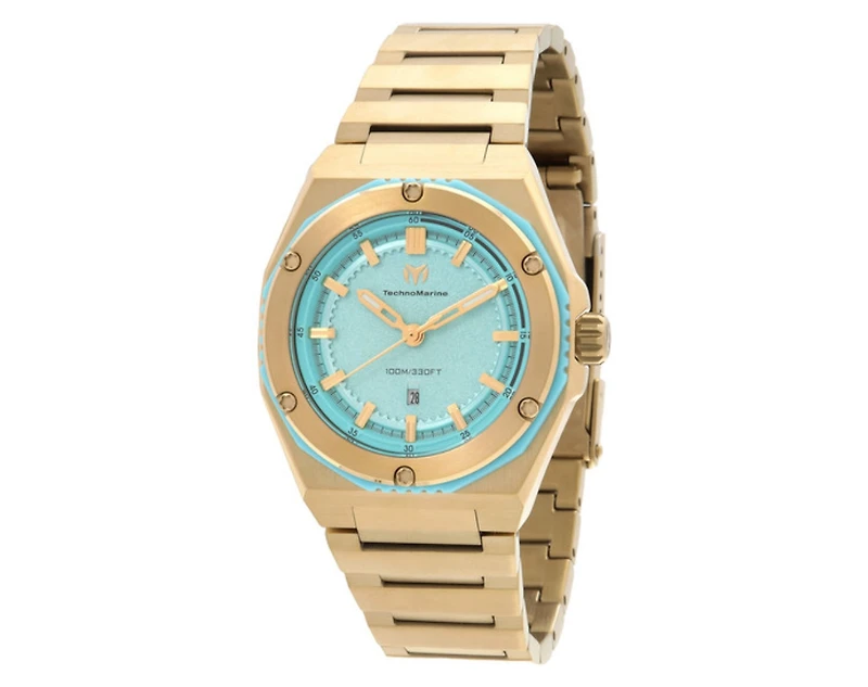 Technomarine Women's Tm-416087 Coral Quartz Green Dial Watch