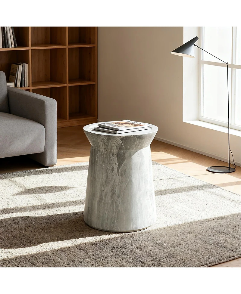 Streamdale Cement Outdoor Accent Table