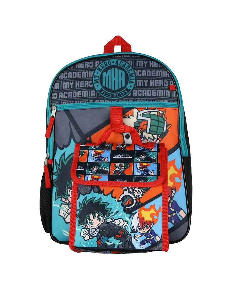 My Hero Academia Backpack Deku Shoto Bakugo Kawaii Chibi 5 Piece Set School Bag