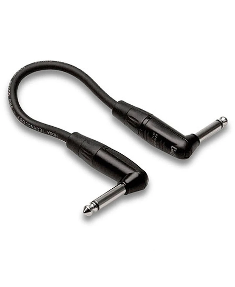 Hosa Technology Pro 18" Guitar Patch Cable, Rean Right-Angle to Right-Angle