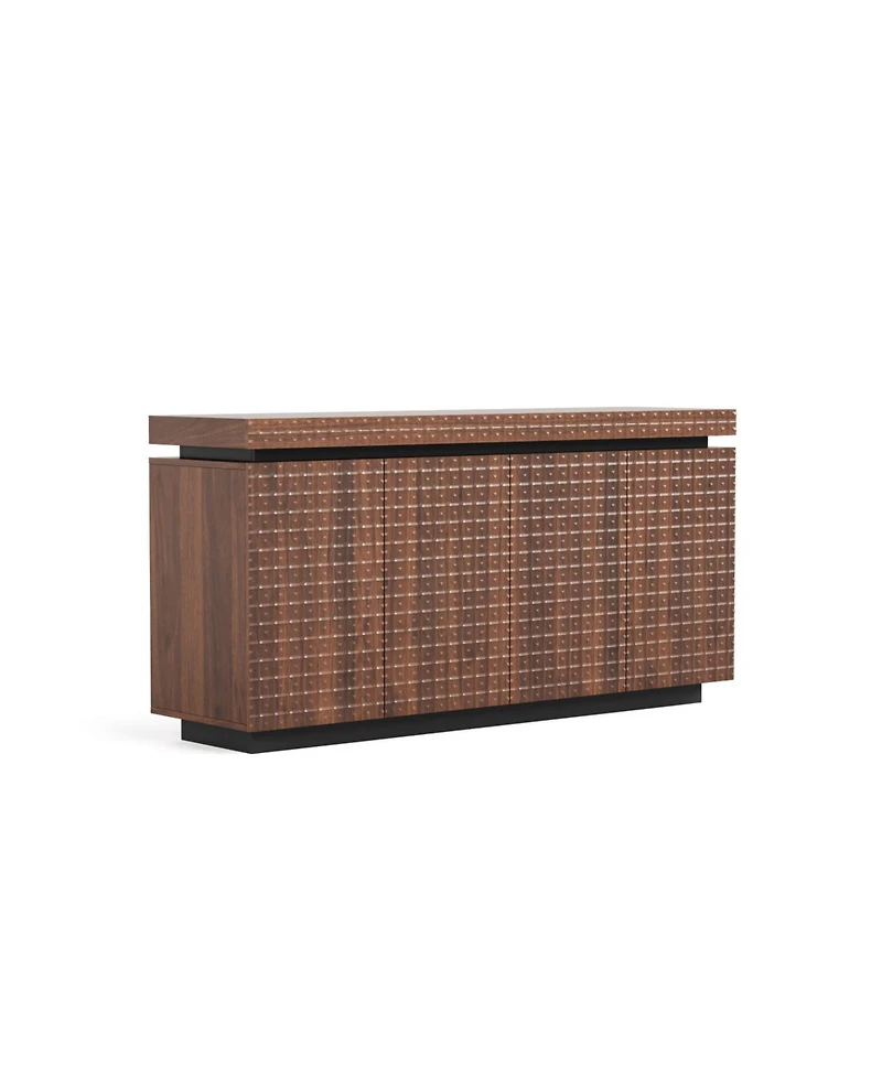 Streamdale Modern 4-Door Sideboard Buffet Cabinet (Brown)